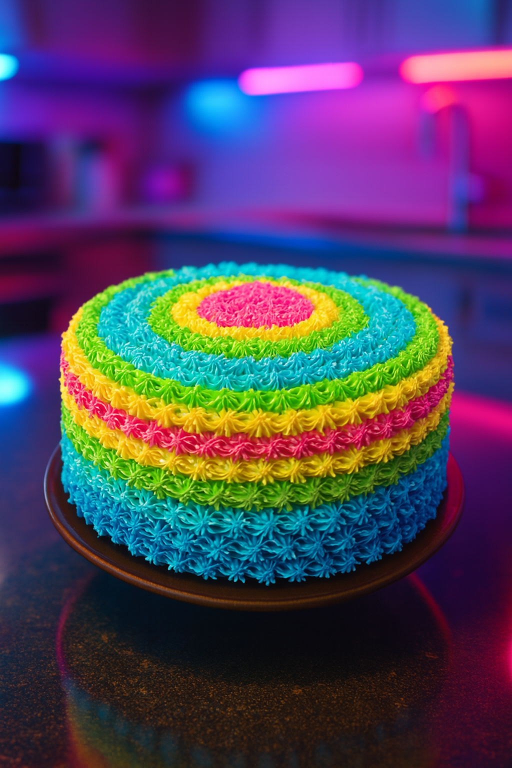 Colourful Butterscotch cake