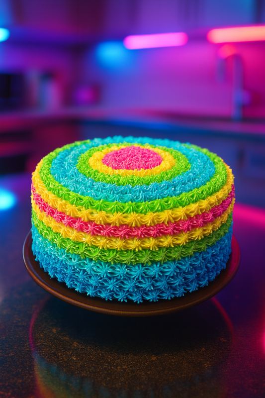 Colourful Butterscotch cake