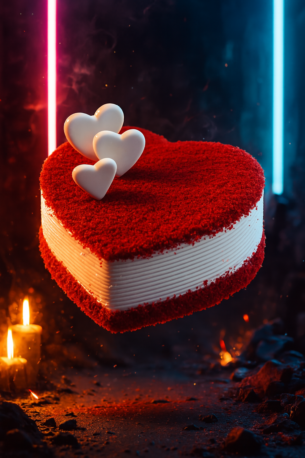 Red Heart Cake